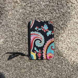 Vera Bradley Black and Pink Paisley Wallet